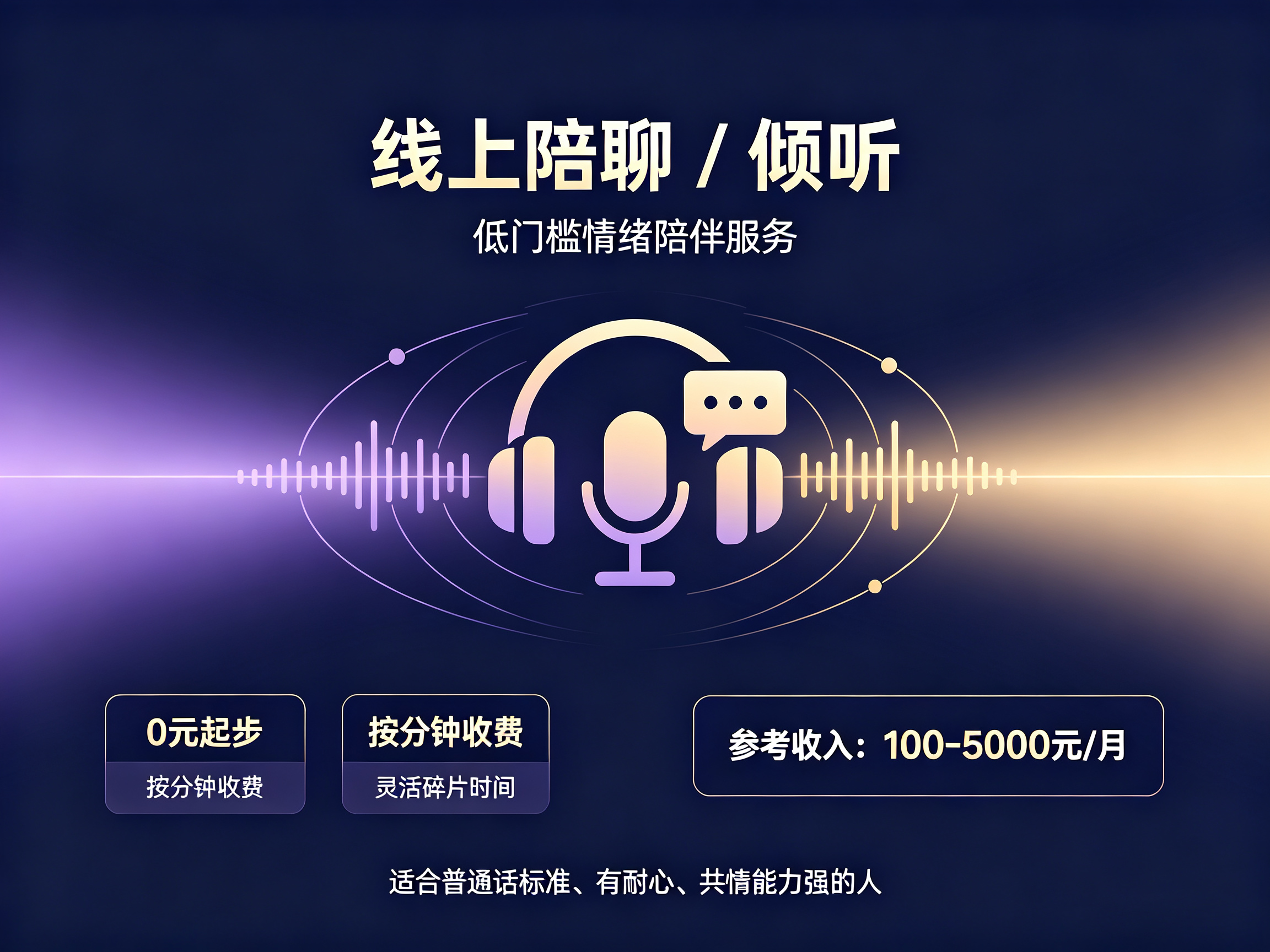线上陪聊/倾听 - 副业项目封面
