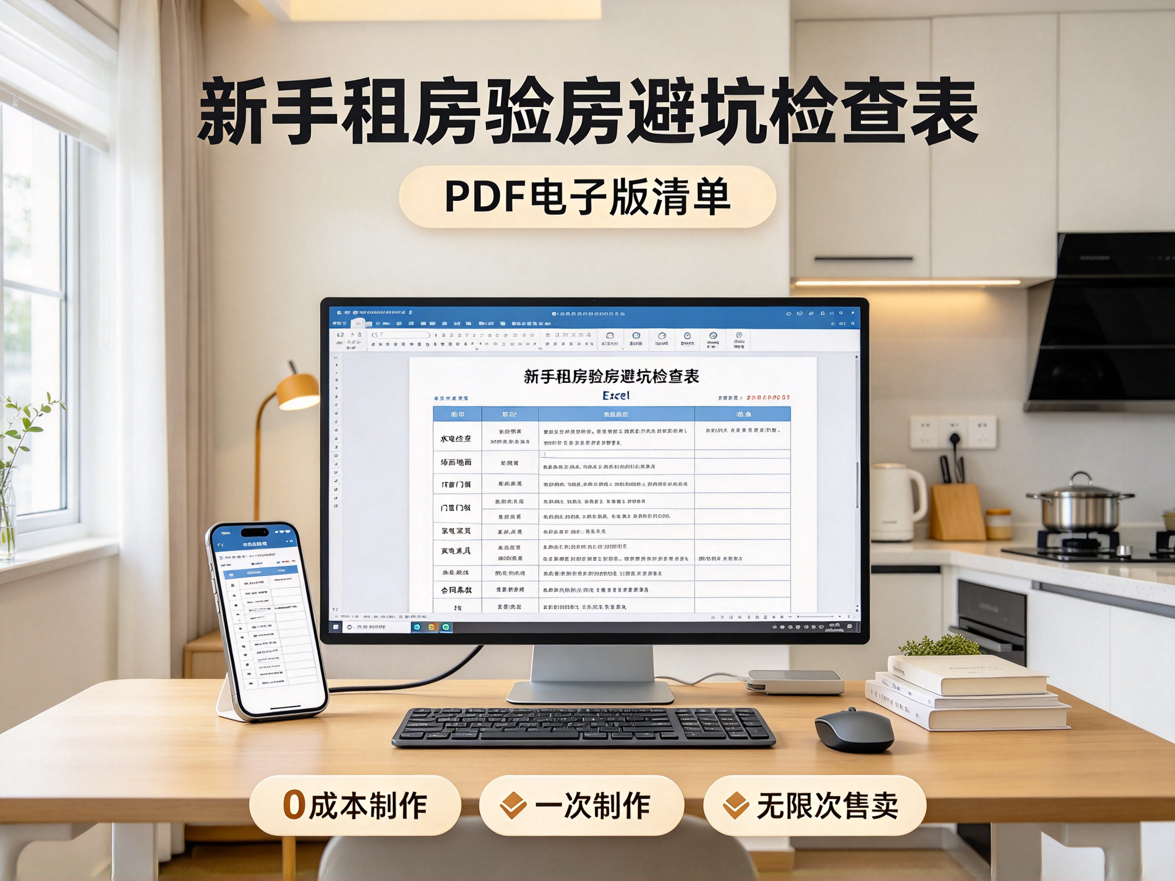 卖“新手租房验房避坑检查表” - 副业项目封面