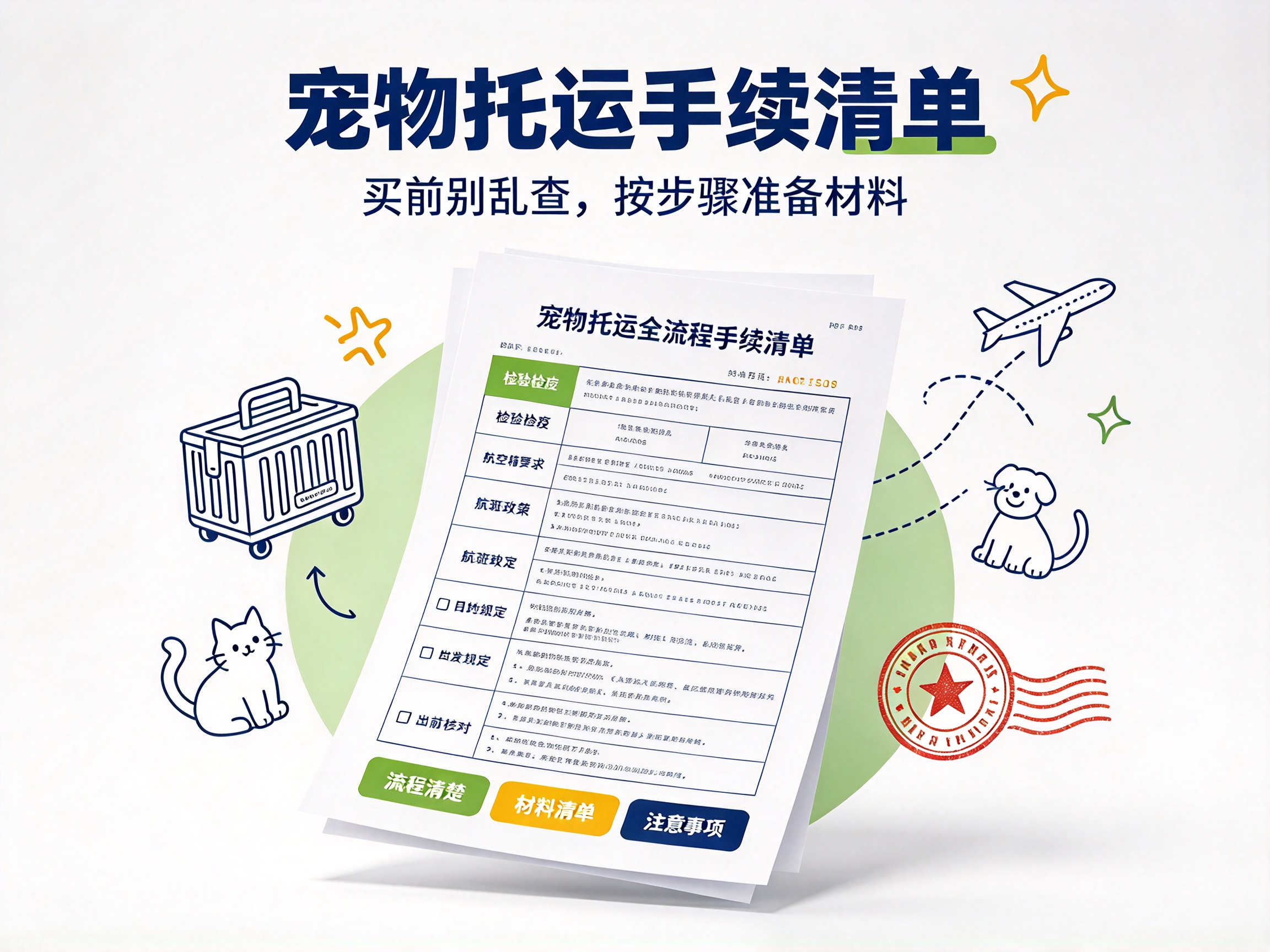 卖“宠物托运/检疫手续办理清单” - 副业项目封面