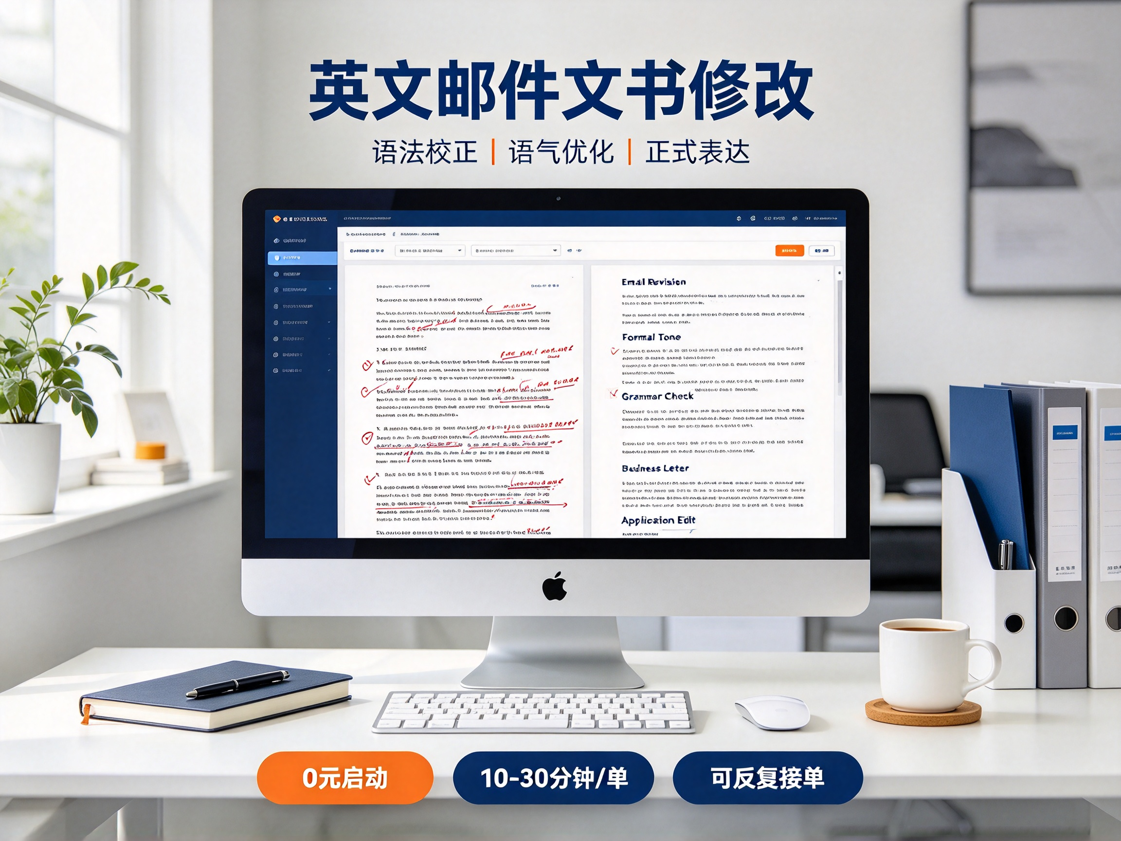 英文邮件/信件润色修改 - 副业项目封面