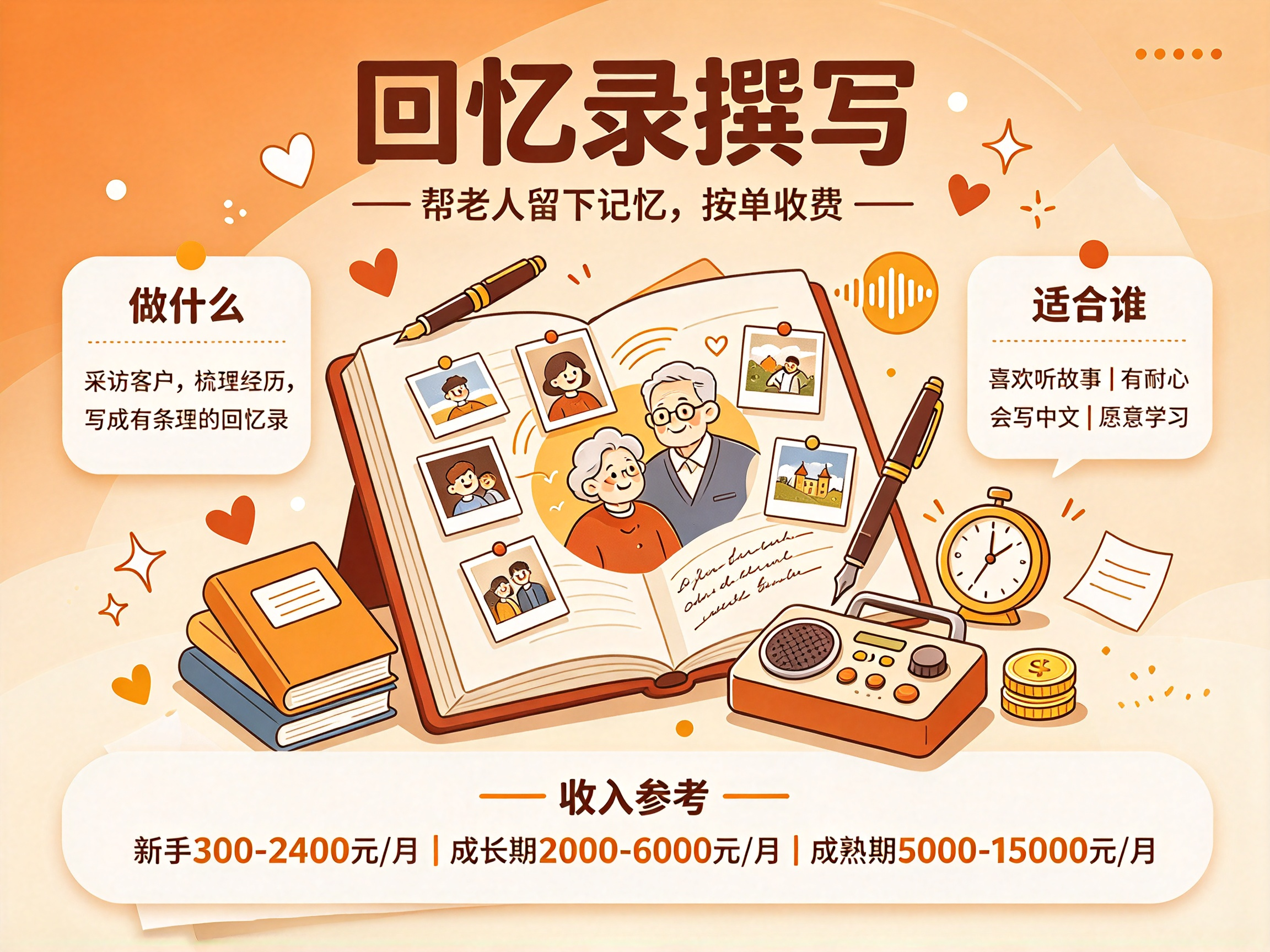 回忆录撰写 - 副业项目封面