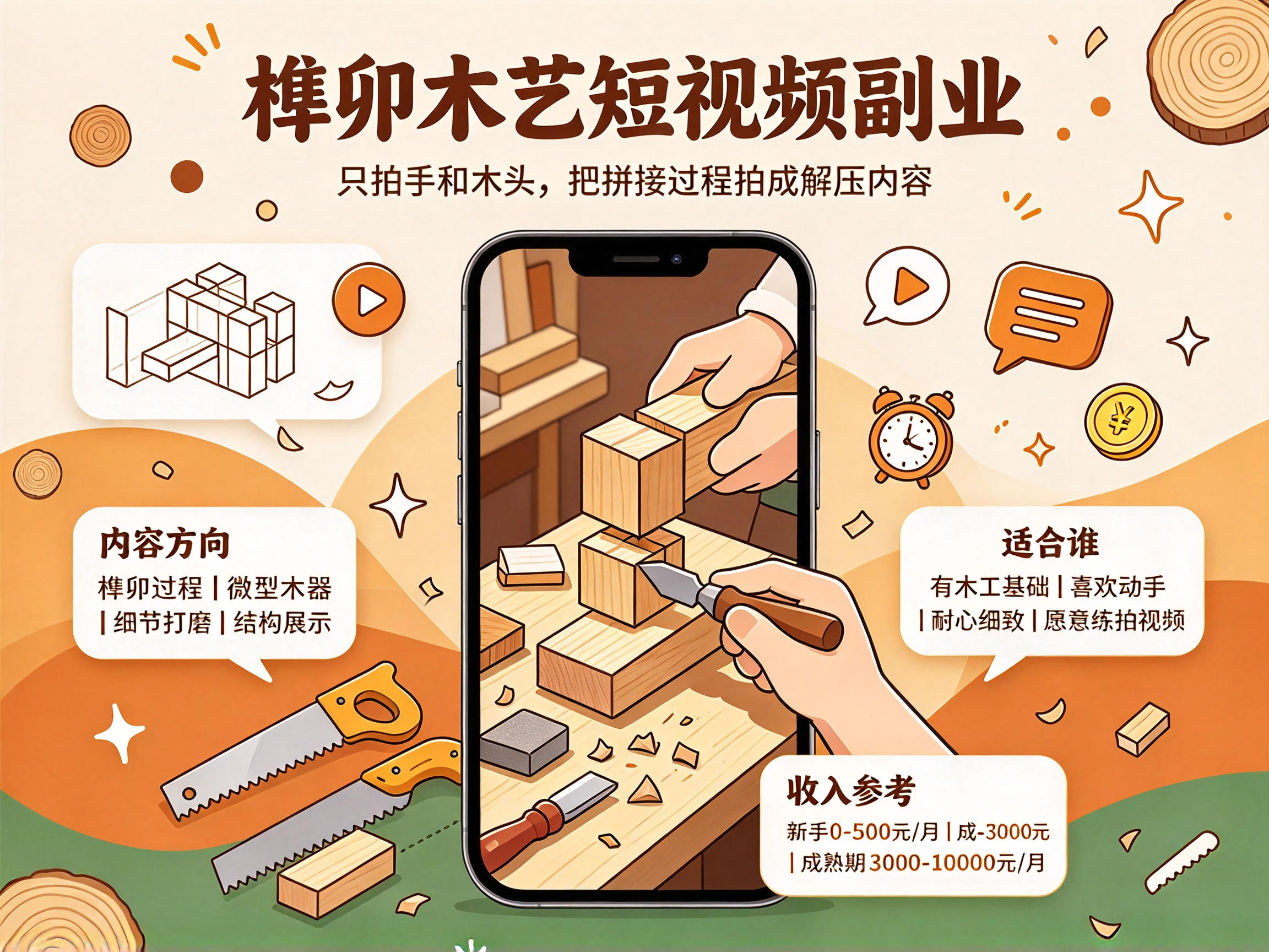 榫卯木艺 - 副业项目封面